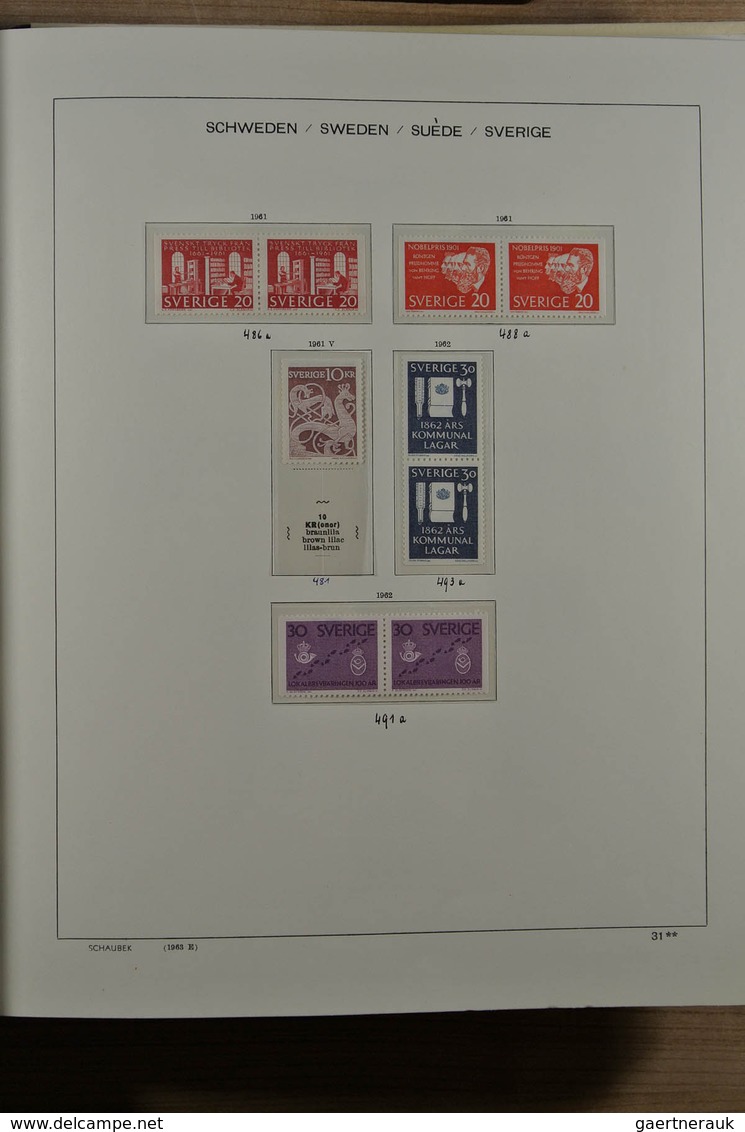 27978 Schweden: 1858-1988. Nicely filled, mostly MNH (but also some mint hinged and used material) collect