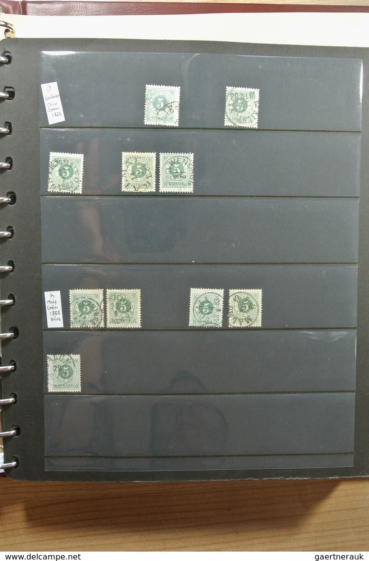 27983 Schweden: 1872-1878. Nice Lot Numeral Stamps Of Sweden 1872-1878, Specialised On Perfs And Colors Wi - Neufs