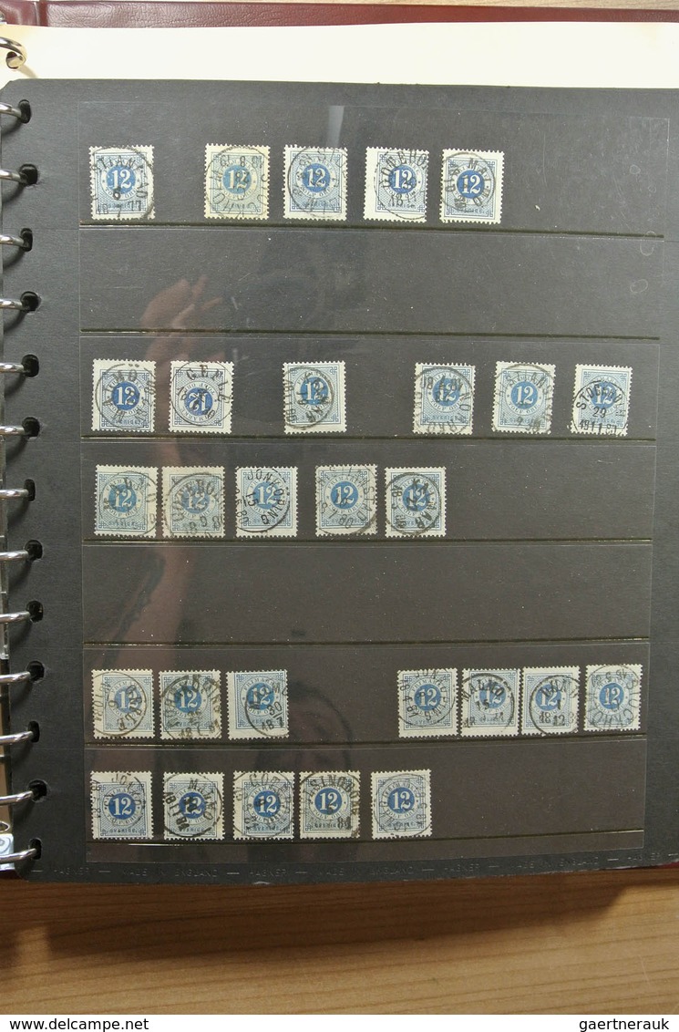 27983 Schweden: 1872-1878. Nice lot numeral stamps of Sweden 1872-1878, specialised on perfs and colors wi