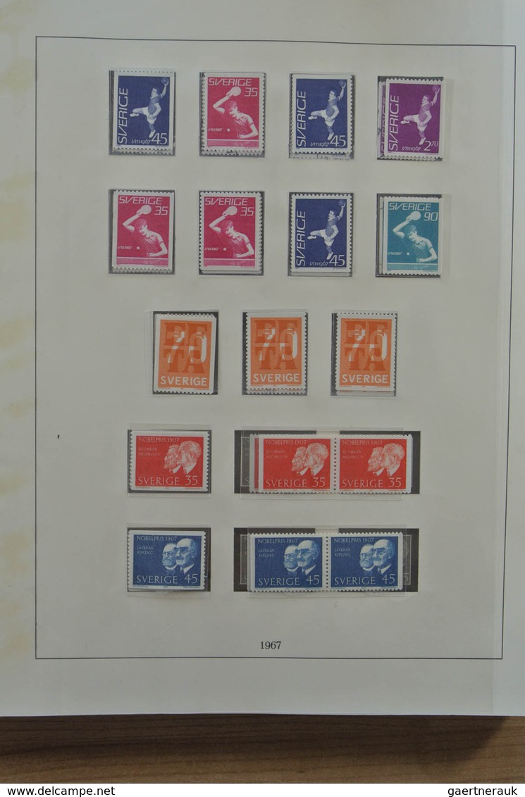 27994 Schweden: 1964-1974. Double (MNH And Used) Collection Sweden 1964-1974 In Lindner Album. - Neufs