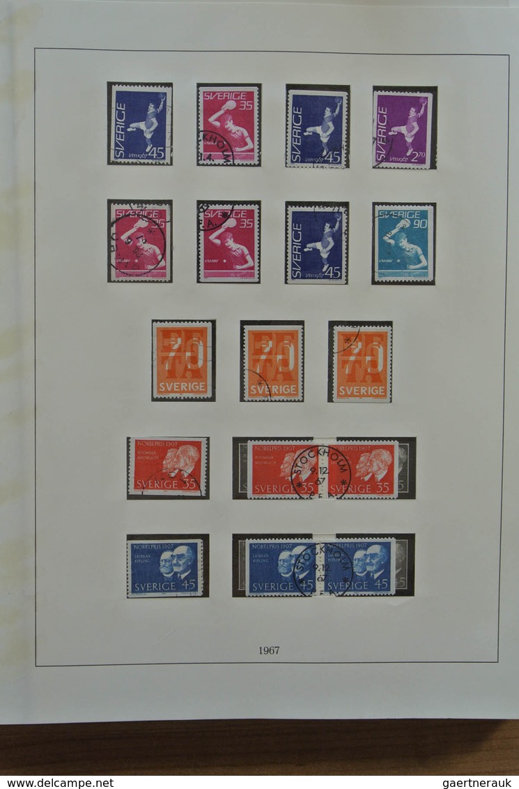 27994 Schweden: 1964-1974. Double (MNH and used) collection Sweden 1964-1974 in Lindner album.