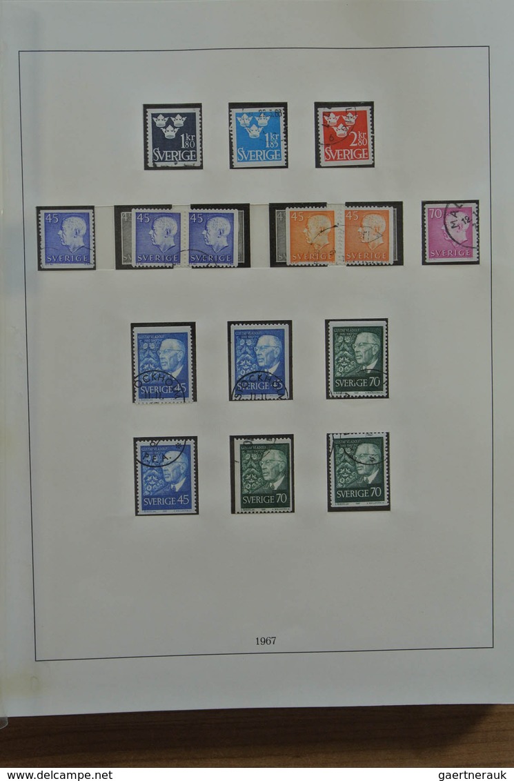 27994 Schweden: 1964-1974. Double (MNH and used) collection Sweden 1964-1974 in Lindner album.