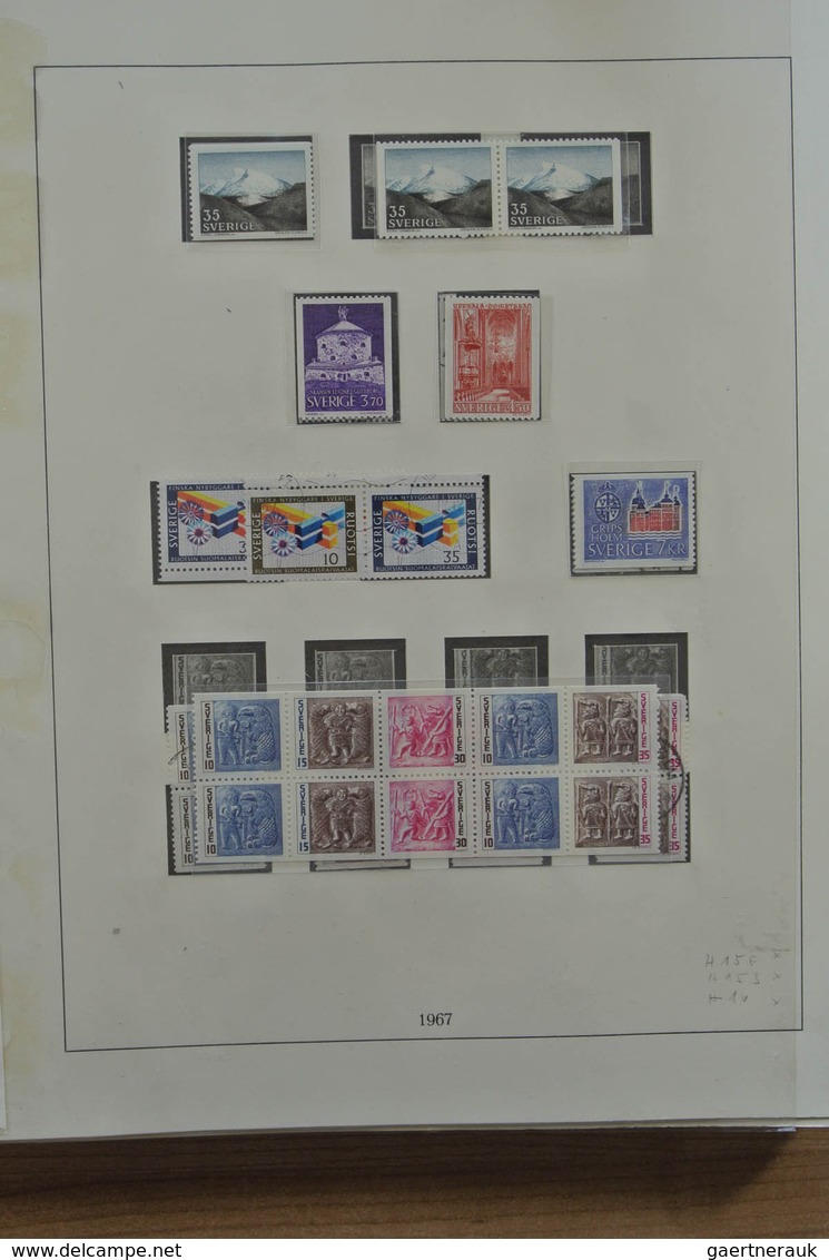 27994 Schweden: 1964-1974. Double (MNH and used) collection Sweden 1964-1974 in Lindner album.