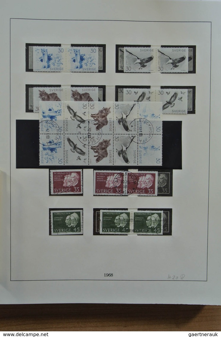 27994 Schweden: 1964-1974. Double (MNH and used) collection Sweden 1964-1974 in Lindner album.