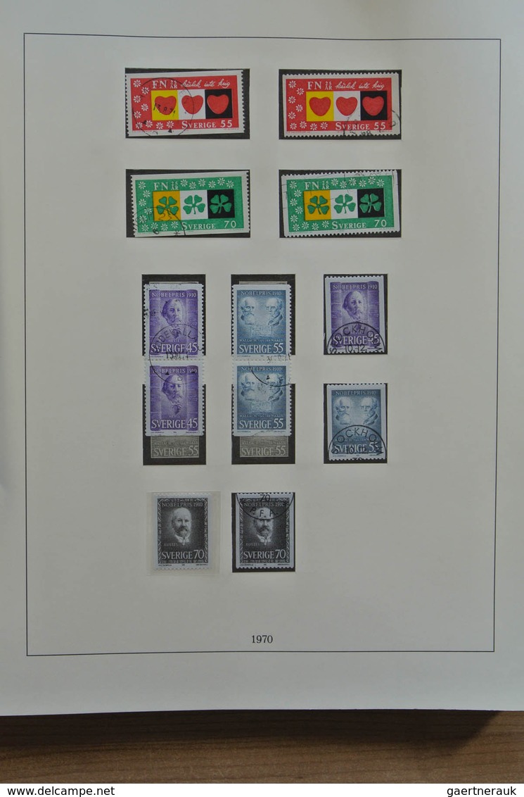 27994 Schweden: 1964-1974. Double (MNH and used) collection Sweden 1964-1974 in Lindner album.