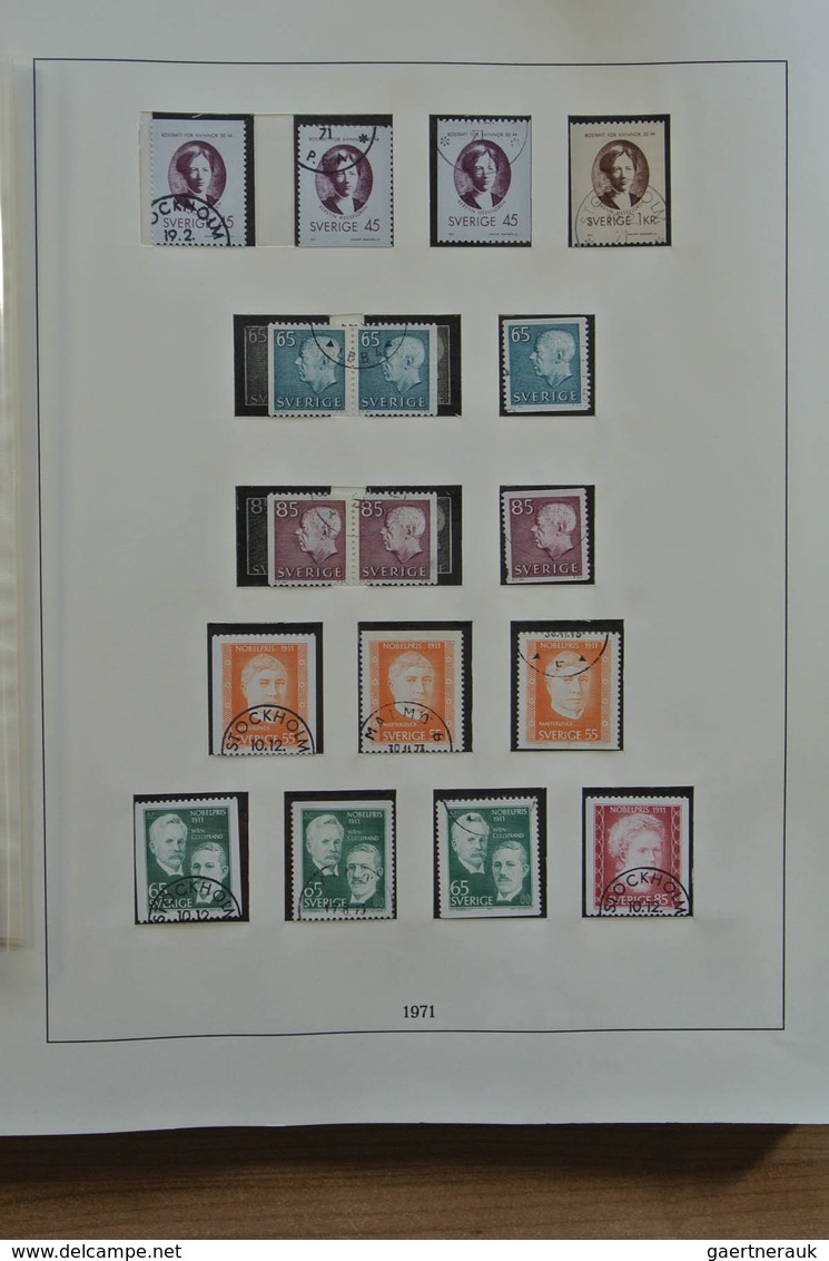 27994 Schweden: 1964-1974. Double (MNH and used) collection Sweden 1964-1974 in Lindner album.