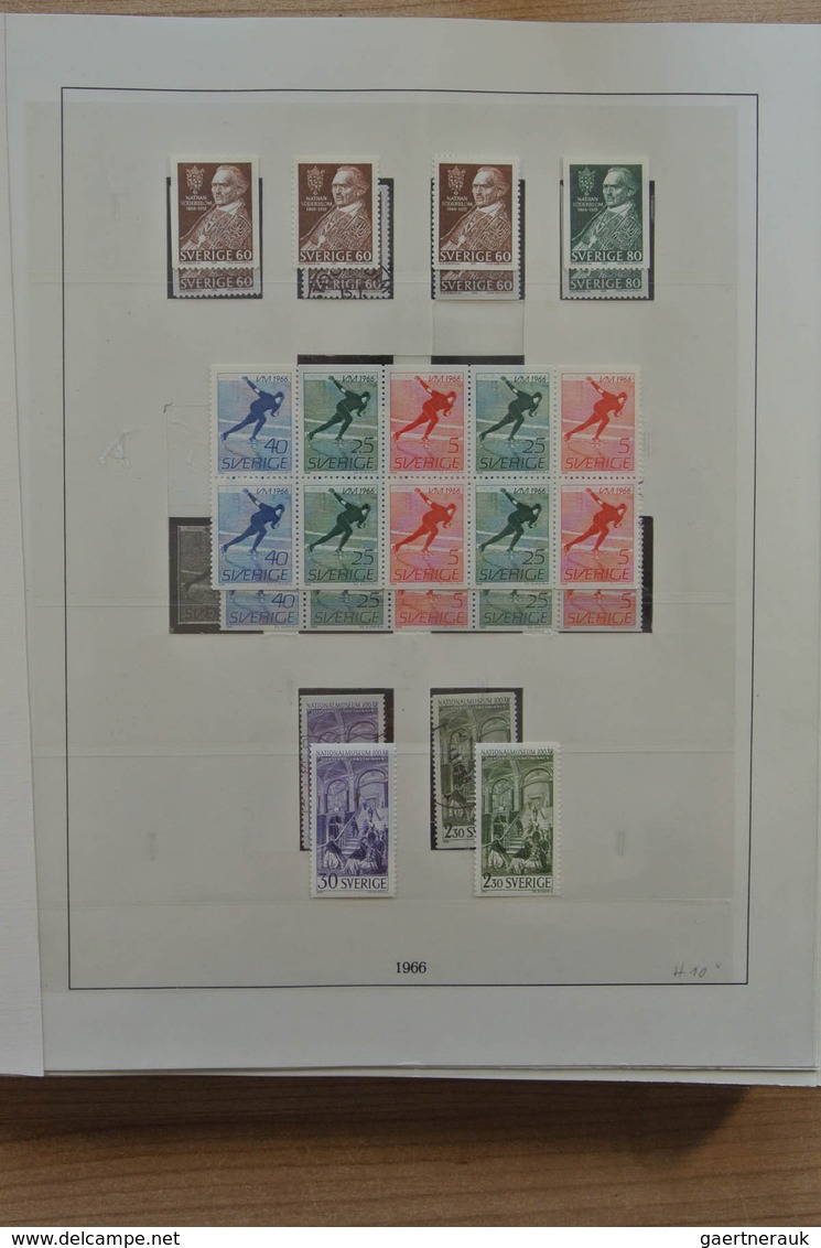 27994 Schweden: 1964-1974. Double (MNH and used) collection Sweden 1964-1974 in Lindner album.