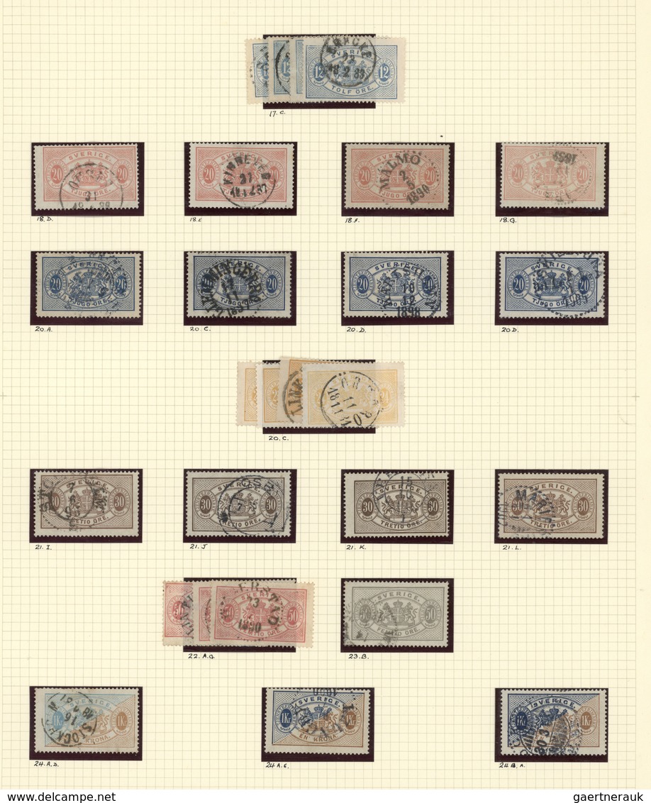 28000 Schweden - Dienstmarken: 1874/1893, Specialised Collection Of 1st Issues (Michel Nos. 1/11, Facit No - Service
