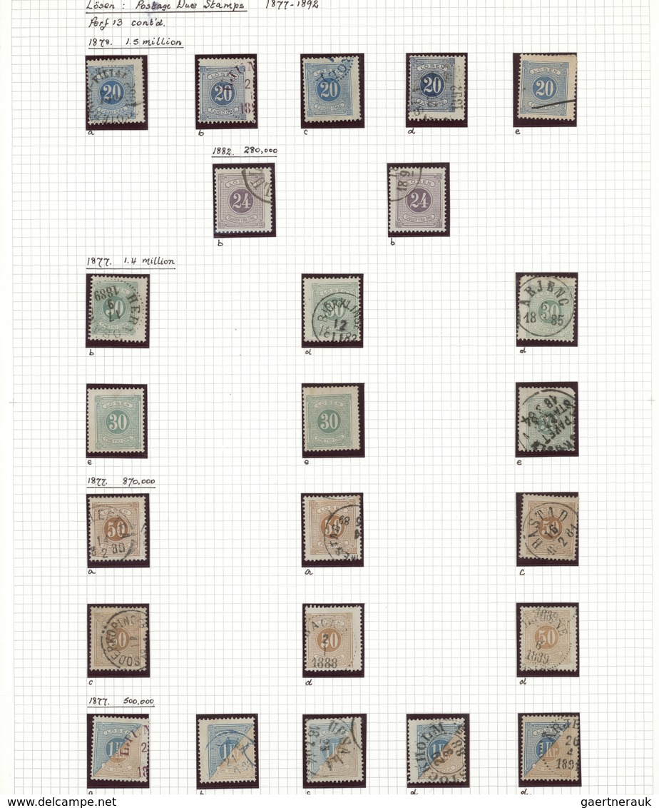 28001 Schweden - Dienstmarken: 1874/1877, Specialised Collection Of 1st Issue (Michel Nos. 1/10, Facit Nos - Service