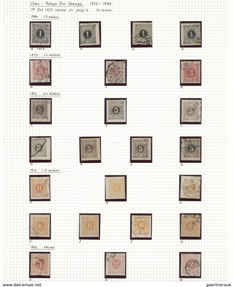 28001 Schweden - Dienstmarken: 1874/1877, Specialised Collection Of 1st Issue (Michel Nos. 1/10, Facit Nos - Service