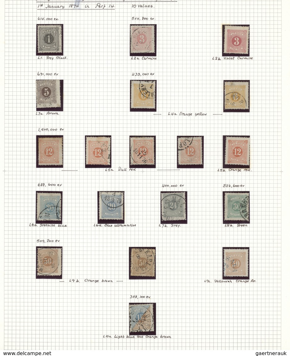 28001 Schweden - Dienstmarken: 1874/1877, Specialised Collection Of 1st Issue (Michel Nos. 1/10, Facit Nos - Service