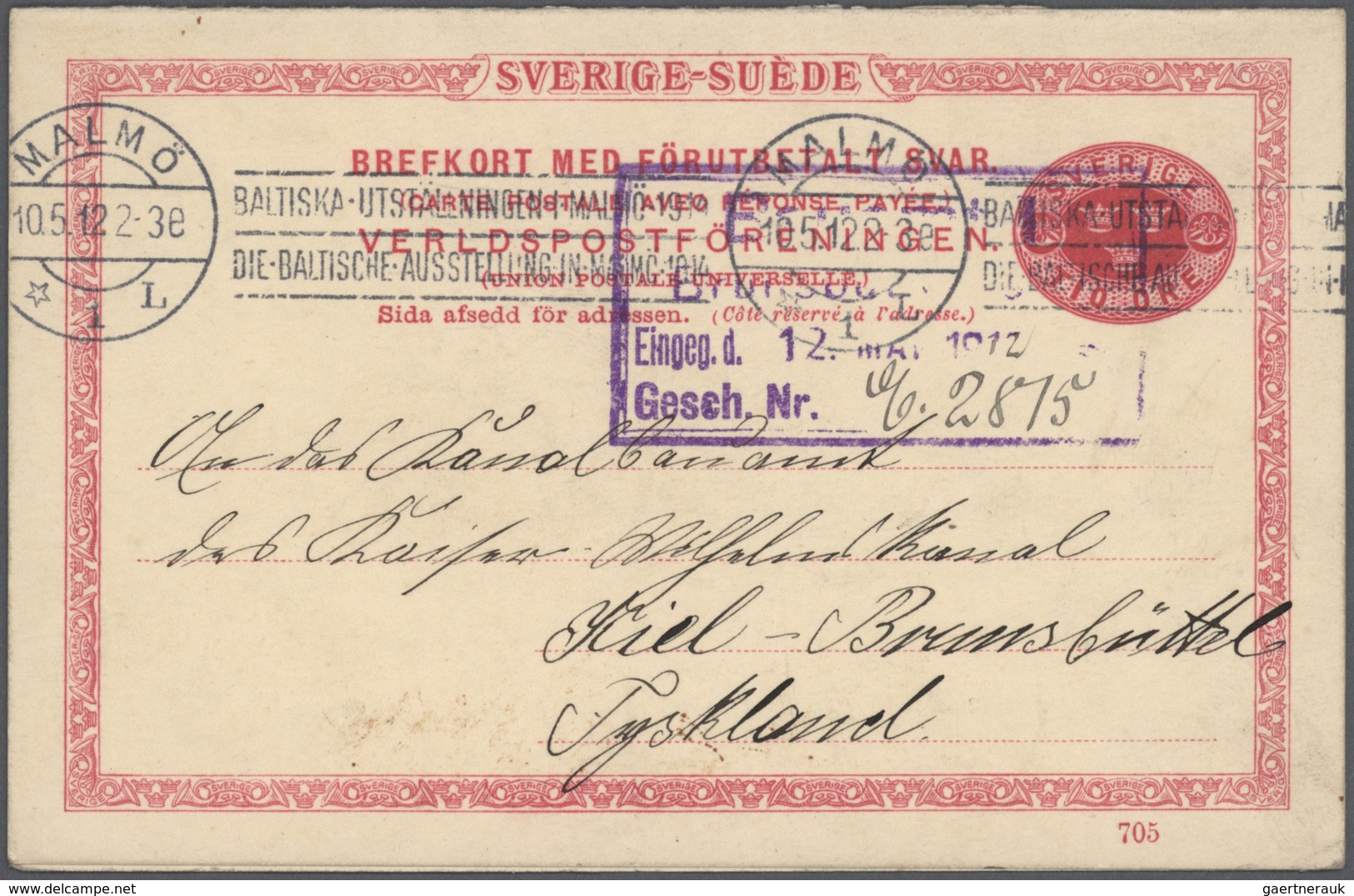 28002 Schweden - Ganzsachen: 1879/1930 (ca.), Very Fine Collection Of Ca. 50 Old Postal Stationeries Inclu - Entiers Postaux