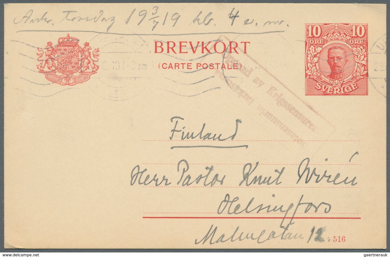 28003 Schweden - Ganzsachen: 1880/1960 (ca): 220 used postal stationery - e.g. post cards (a few with addi