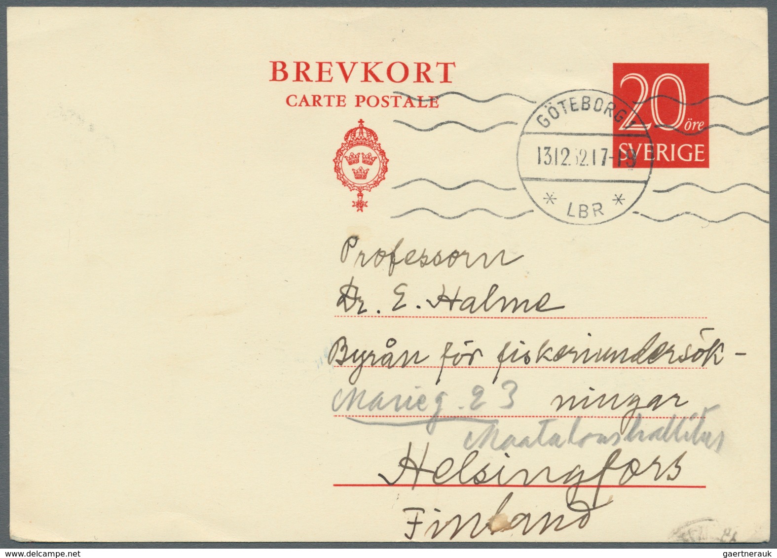 28003 Schweden - Ganzsachen: 1880/1960 (ca): 220 used postal stationery - e.g. post cards (a few with addi