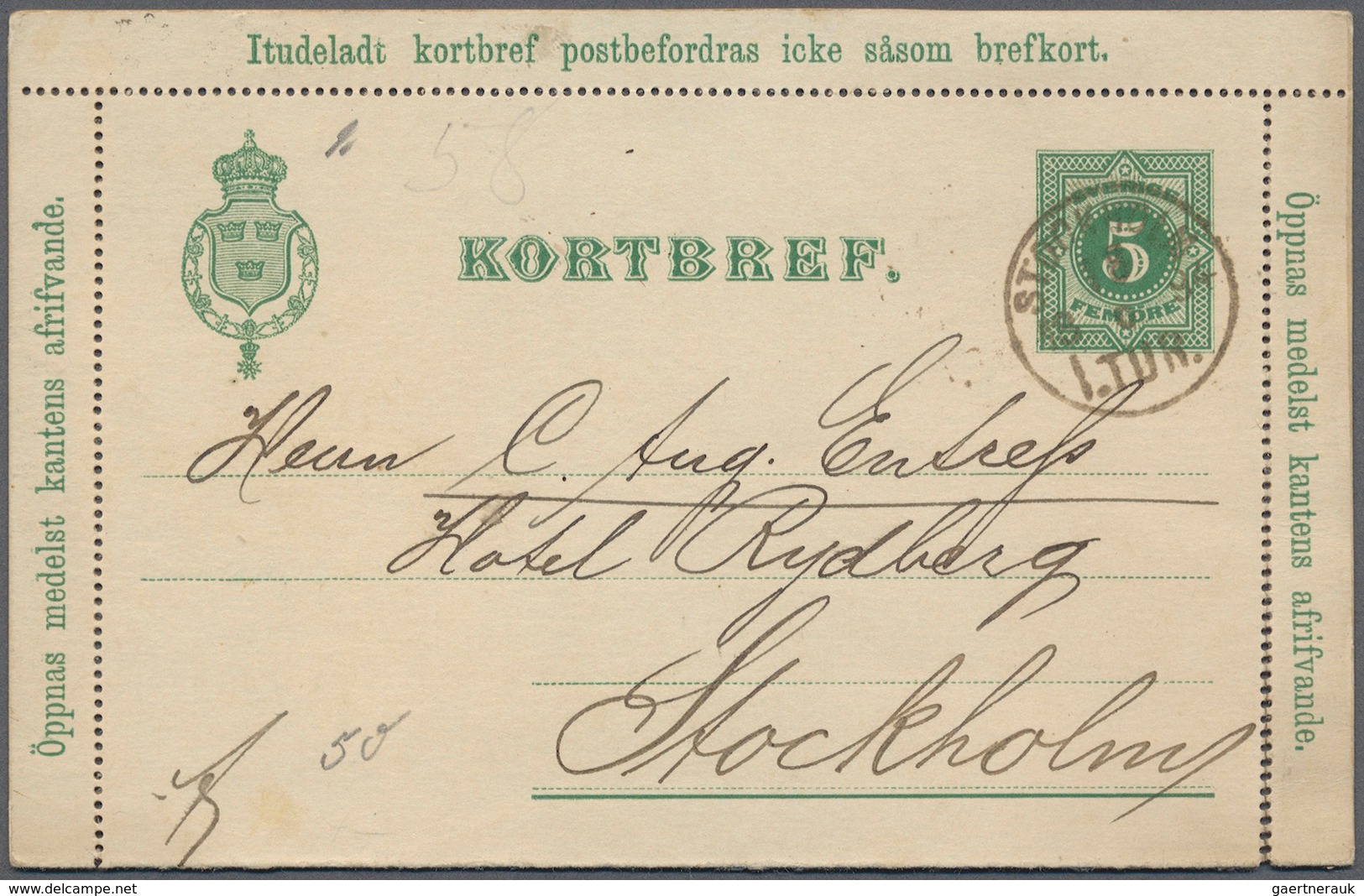 28004 Schweden - Ganzsachen: 1887 - 1945,  Schöne Sammlung Von über 90 GSK, Kartenbriefen Und Einigen GS U - Entiers Postaux