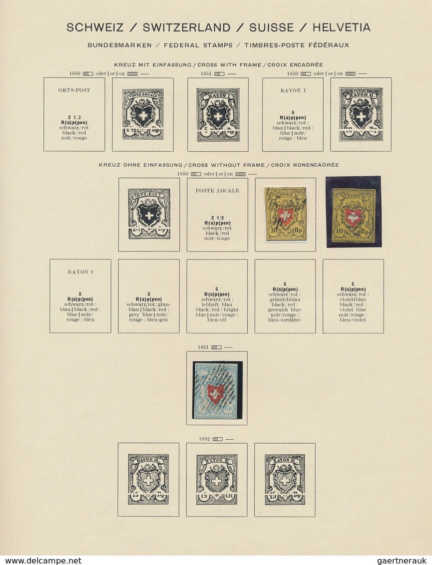 28016 Schweiz: 1845/1956, Gut Ausgebaute Gestempelte Sammlung Ab Altschweiz, Bis Auf Bl. 15 Ohne Blöcke Ge - Neufs