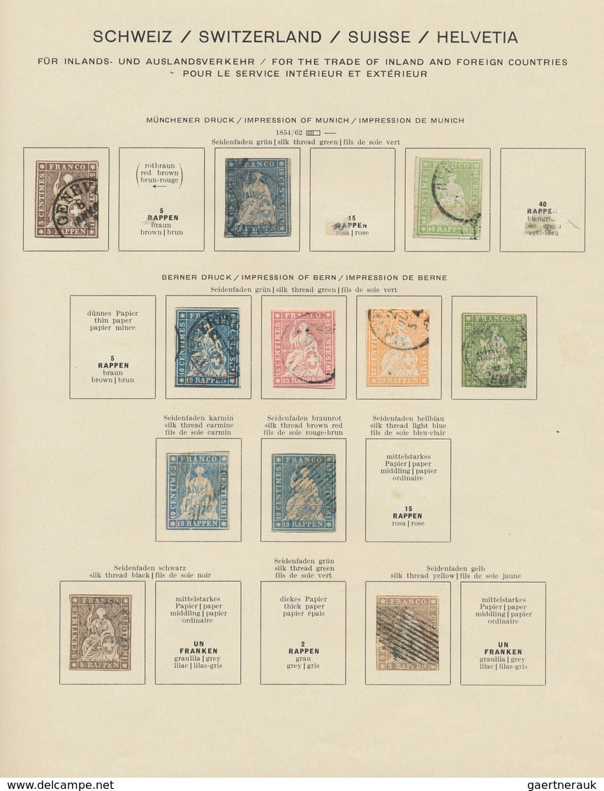28016 Schweiz: 1845/1956, Gut Ausgebaute Gestempelte Sammlung Ab Altschweiz, Bis Auf Bl. 15 Ohne Blöcke Ge - Neufs