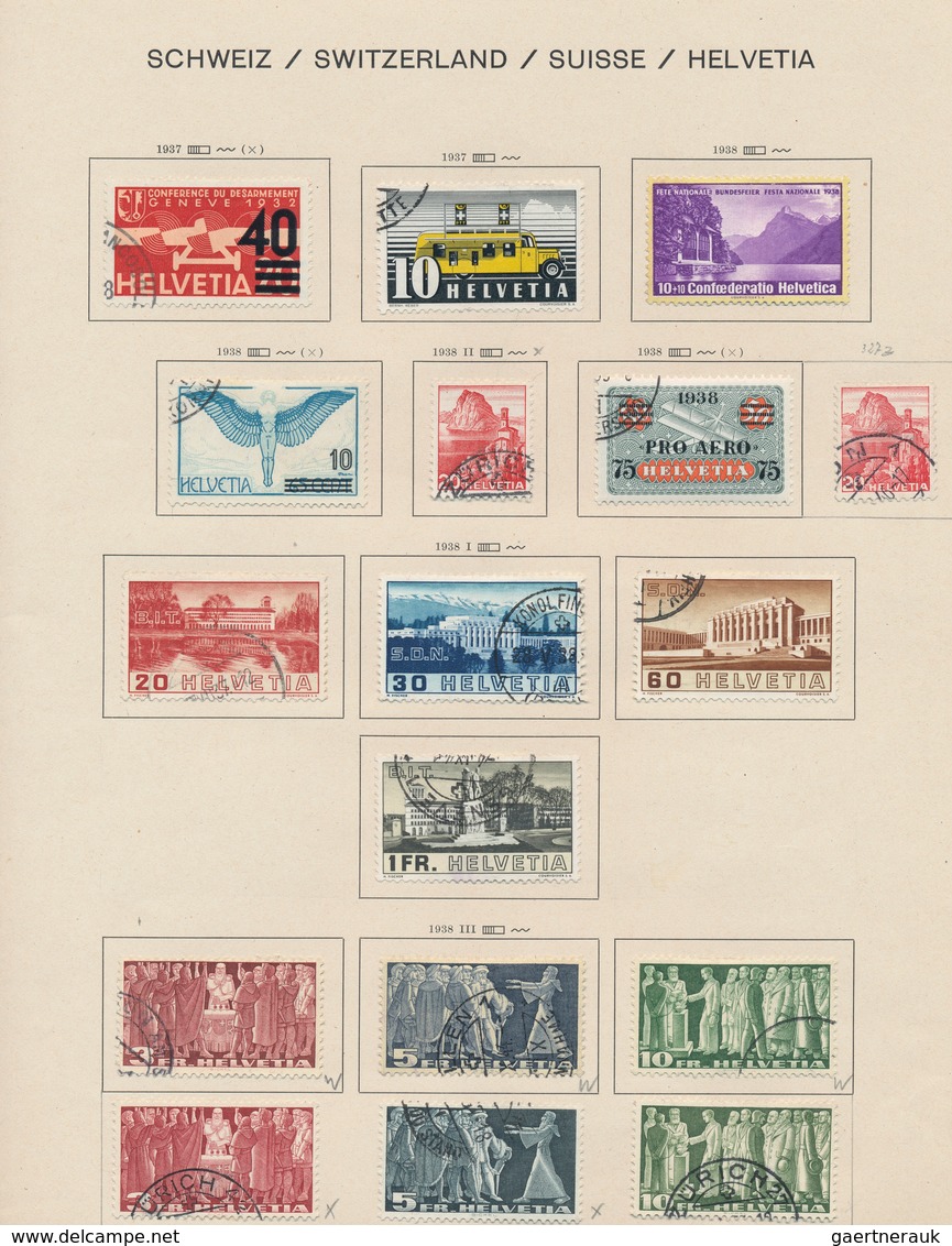 28016 Schweiz: 1845/1956, gut ausgebaute gestempelte Sammlung ab Altschweiz, bis auf Bl. 15 ohne Blöcke ge
