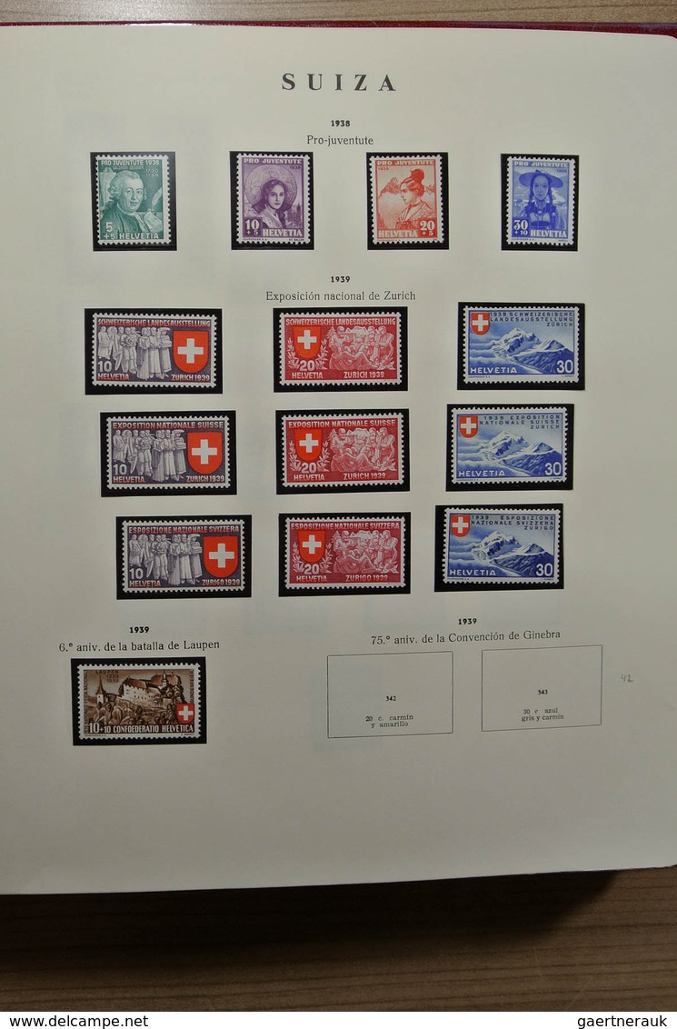 28020 Schweiz: 1850-1983. Well filled, MNH, mint hinged and used collection Switzerland 1850-1983 in Philo