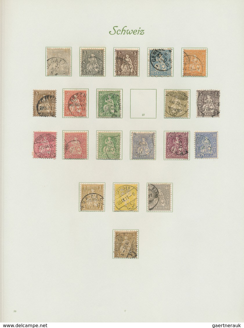 28022 Schweiz: 1850/1970, Reichhaltige, Sauber Gestempelte Sammlung In Zwei Alben, Ab Rayon/Strubel Mit Be - Neufs