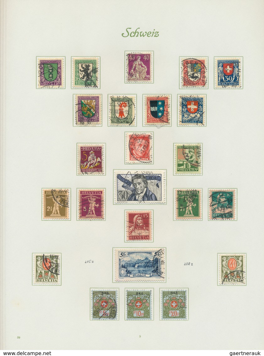 28022 Schweiz: 1850/1970, Reichhaltige, Sauber Gestempelte Sammlung In Zwei Alben, Ab Rayon/Strubel Mit Be - Neufs