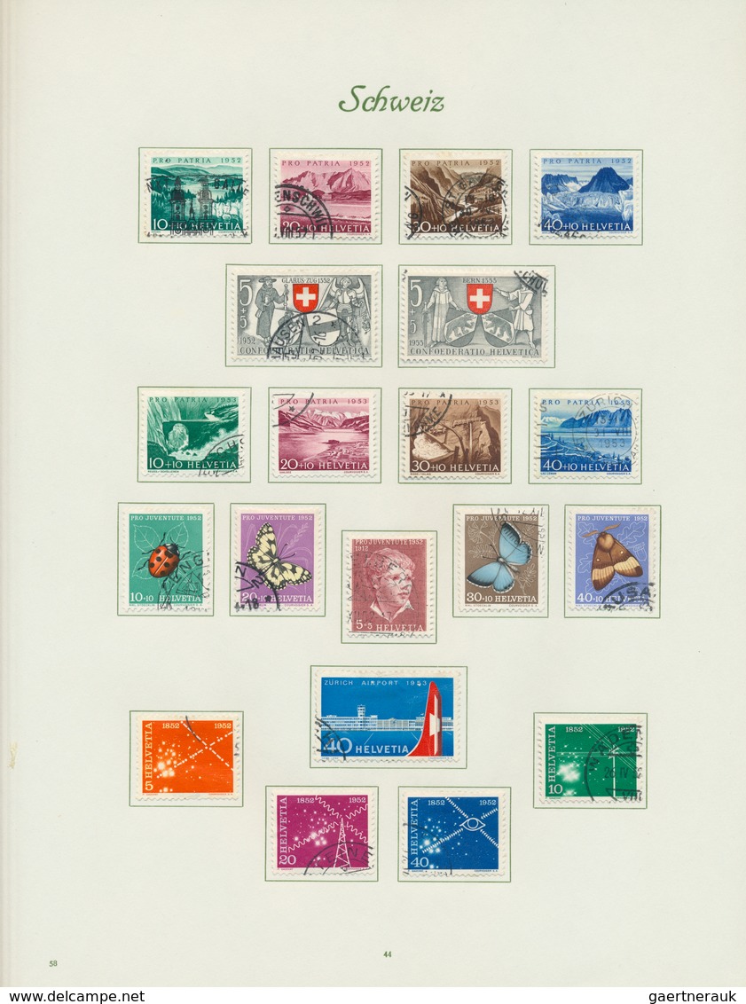 28022 Schweiz: 1850/1970, Reichhaltige, Sauber Gestempelte Sammlung In Zwei Alben, Ab Rayon/Strubel Mit Be - Neufs