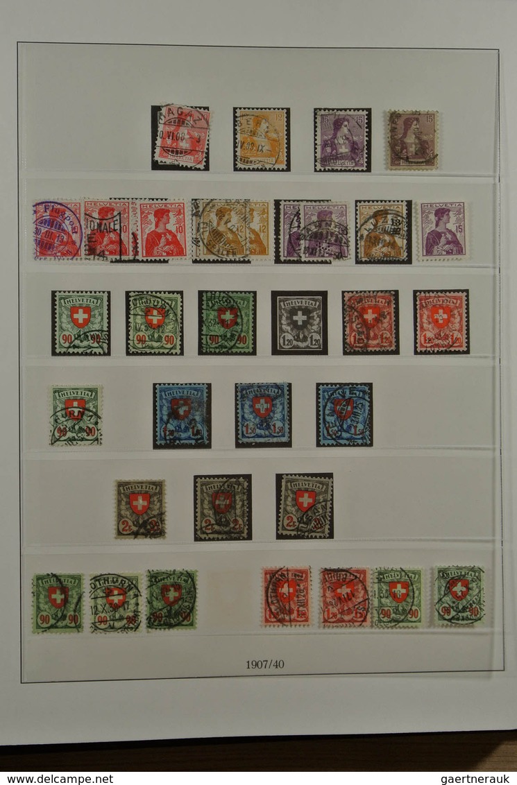 28023 Schweiz: 1850-1968. Nicely filled, partly double, MNH, mint hinged and used collection Switzerland 1