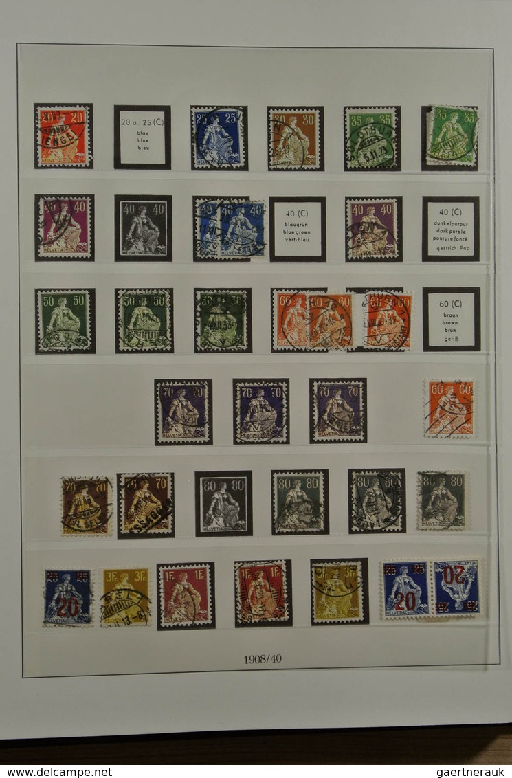 28023 Schweiz: 1850-1968. Nicely filled, partly double, MNH, mint hinged and used collection Switzerland 1