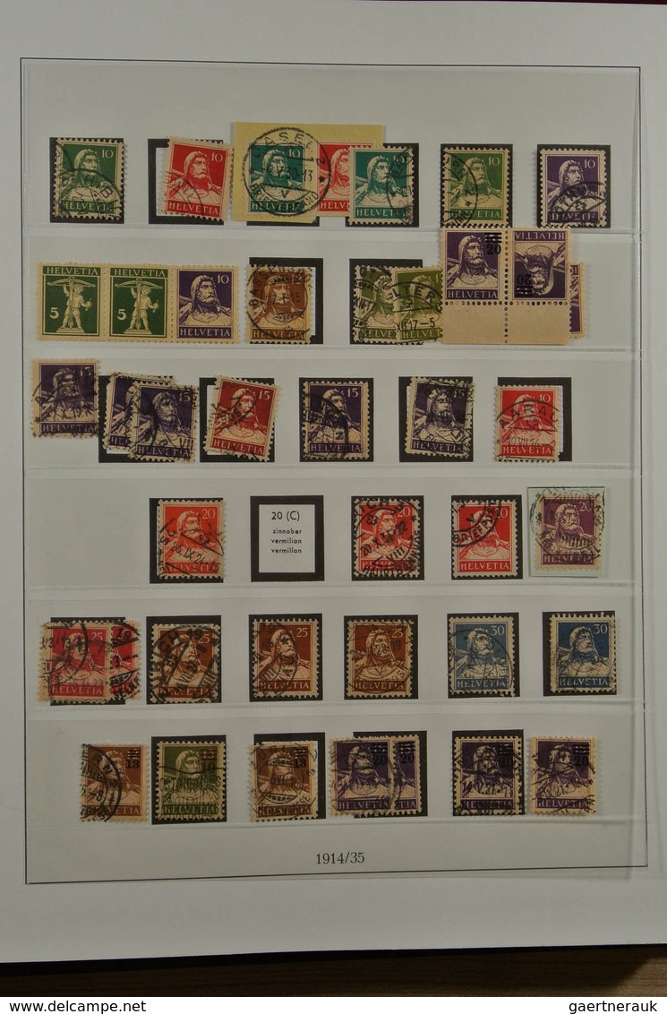 28023 Schweiz: 1850-1968. Nicely filled, partly double, MNH, mint hinged and used collection Switzerland 1