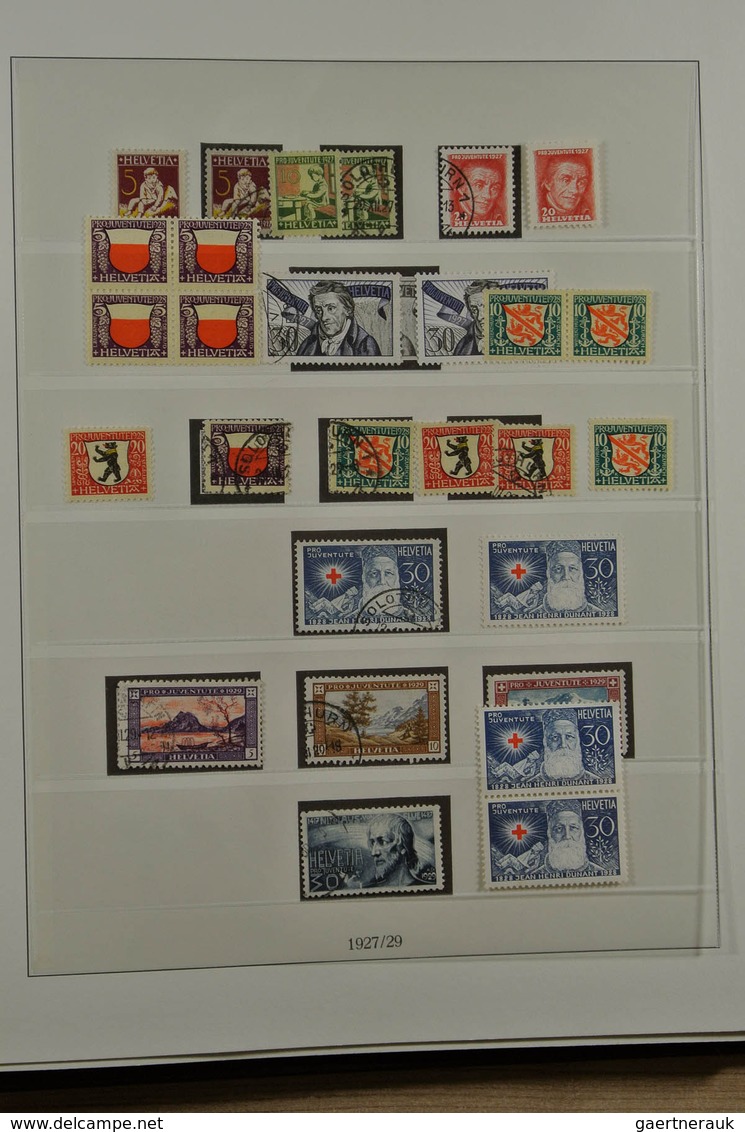 28023 Schweiz: 1850-1968. Nicely filled, partly double, MNH, mint hinged and used collection Switzerland 1