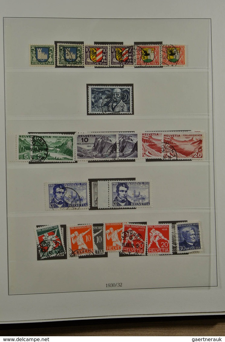 28023 Schweiz: 1850-1968. Nicely filled, partly double, MNH, mint hinged and used collection Switzerland 1