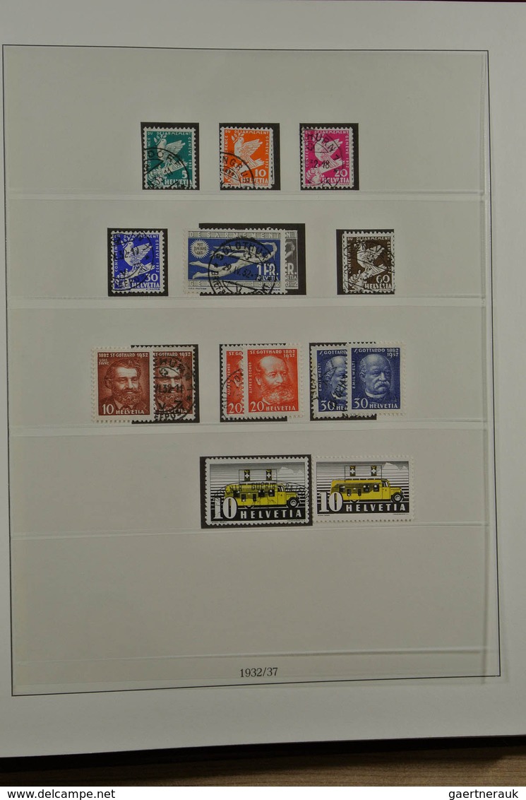 28023 Schweiz: 1850-1968. Nicely filled, partly double, MNH, mint hinged and used collection Switzerland 1