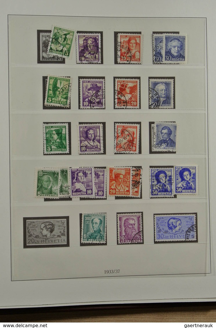 28023 Schweiz: 1850-1968. Nicely filled, partly double, MNH, mint hinged and used collection Switzerland 1