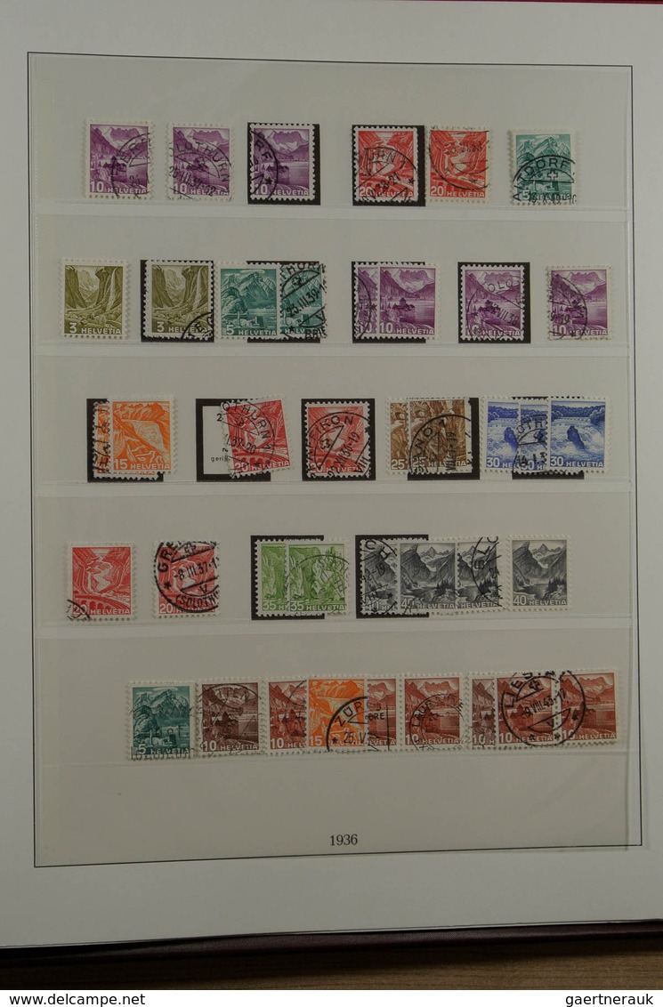 28023 Schweiz: 1850-1968. Nicely filled, partly double, MNH, mint hinged and used collection Switzerland 1