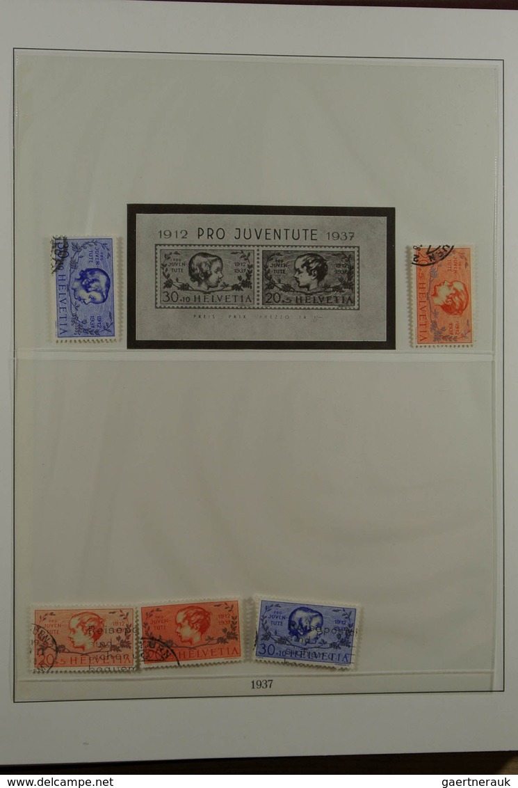 28023 Schweiz: 1850-1968. Nicely filled, partly double, MNH, mint hinged and used collection Switzerland 1