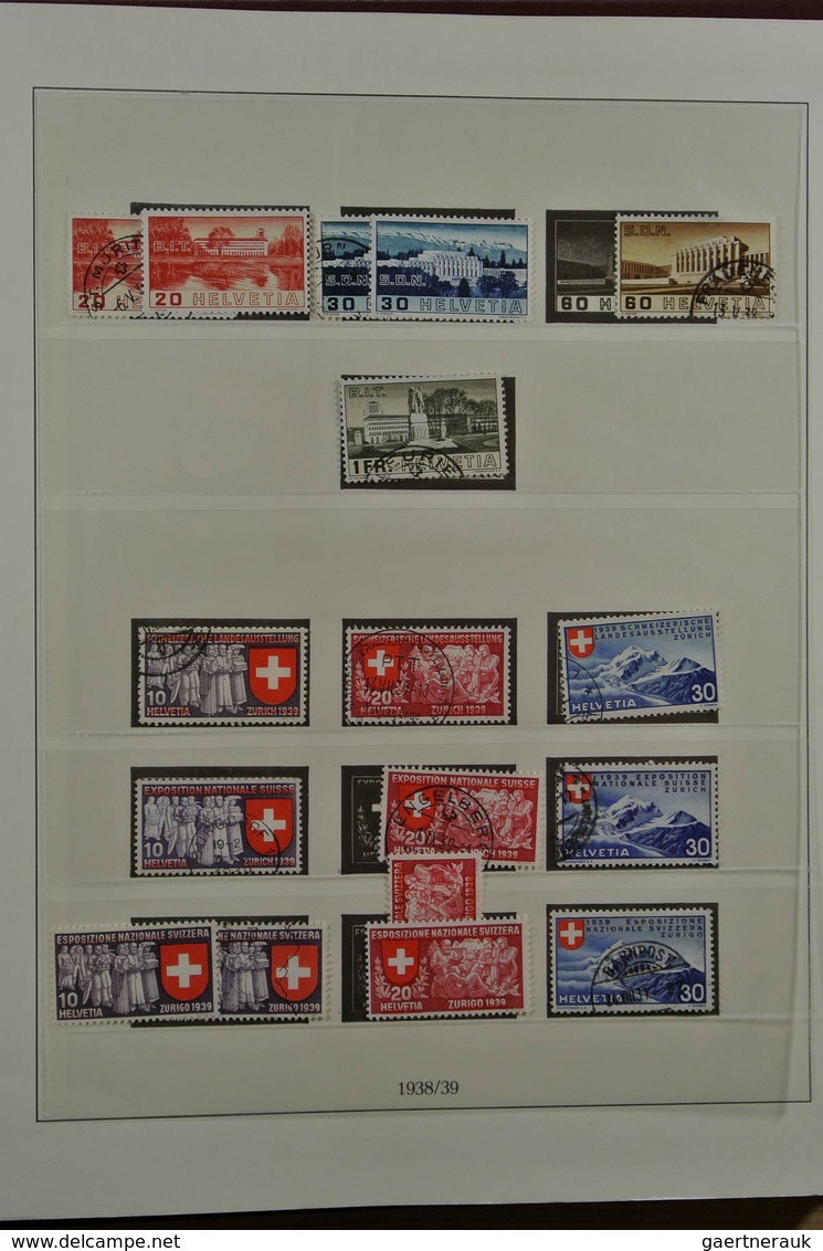 28023 Schweiz: 1850-1968. Nicely filled, partly double, MNH, mint hinged and used collection Switzerland 1