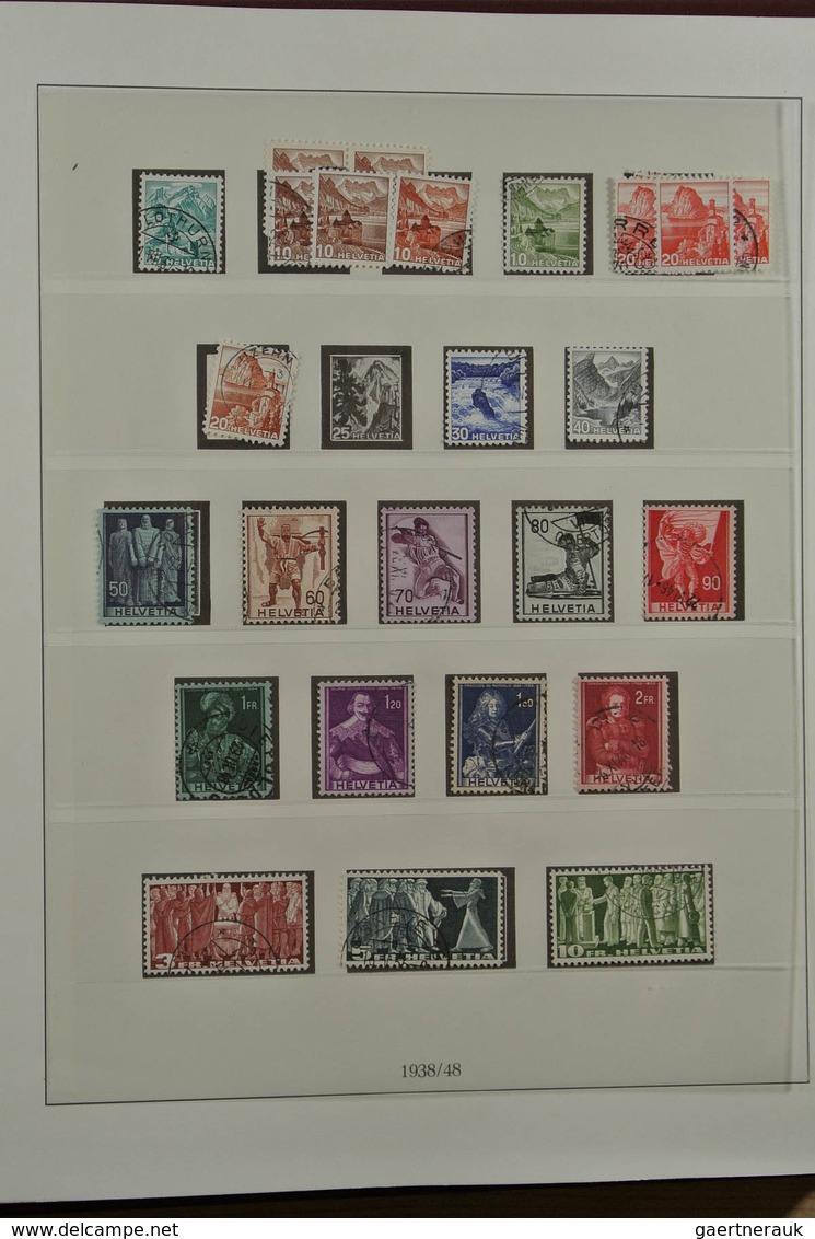 28023 Schweiz: 1850-1968. Nicely filled, partly double, MNH, mint hinged and used collection Switzerland 1