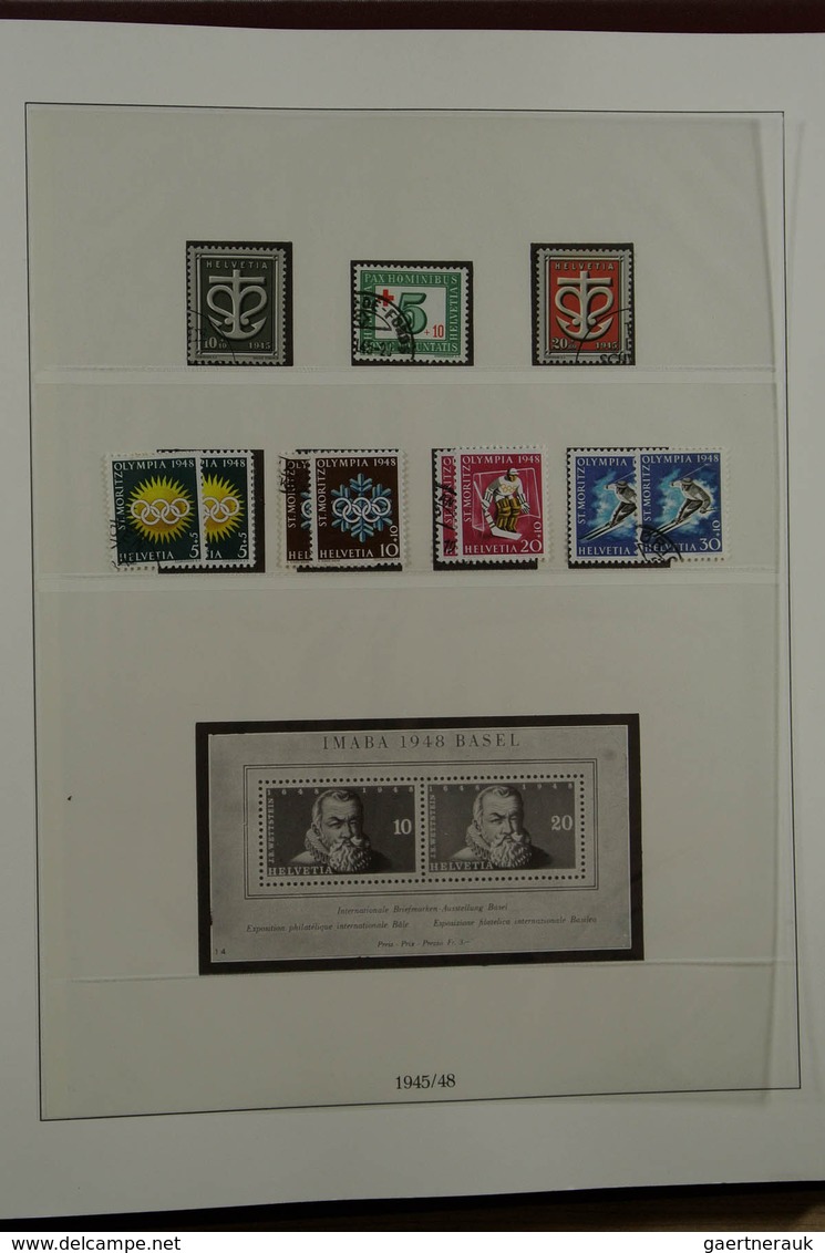 28023 Schweiz: 1850-1968. Nicely filled, partly double, MNH, mint hinged and used collection Switzerland 1