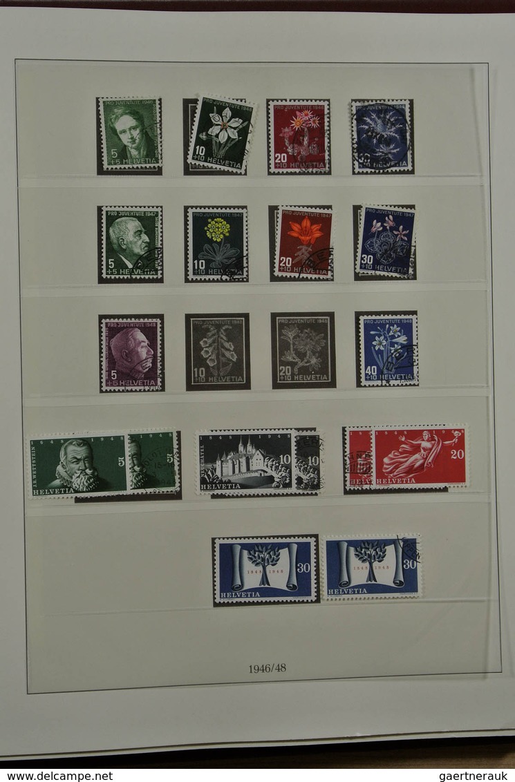 28023 Schweiz: 1850-1968. Nicely filled, partly double, MNH, mint hinged and used collection Switzerland 1