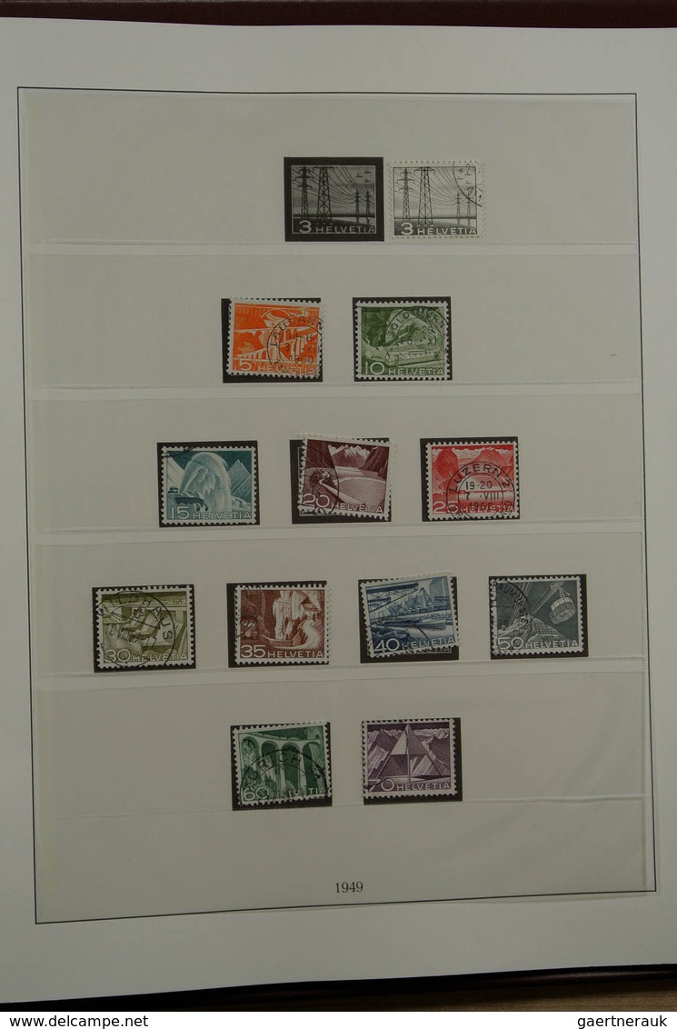 28023 Schweiz: 1850-1968. Nicely filled, partly double, MNH, mint hinged and used collection Switzerland 1