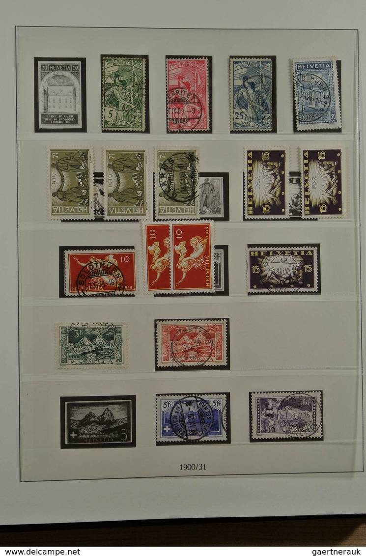 28023 Schweiz: 1850-1968. Nicely filled, partly double, MNH, mint hinged and used collection Switzerland 1