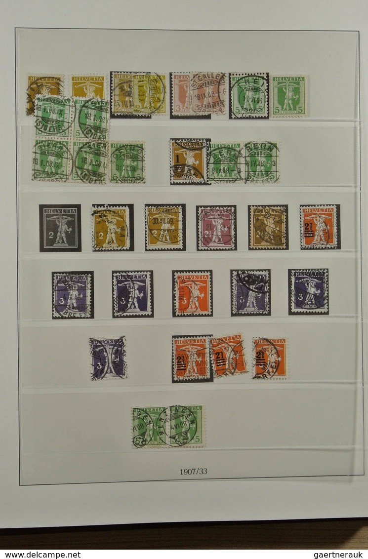 28023 Schweiz: 1850-1968. Nicely filled, partly double, MNH, mint hinged and used collection Switzerland 1