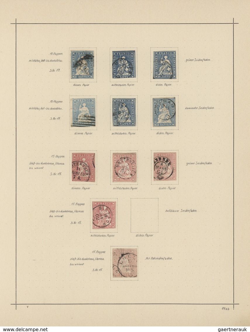 28025 Schweiz: 1850/1961, Saubere, Meist Gestempelte Sammlung Auf Alten Schaubek-Vordrucken, Durchgehend G - Neufs