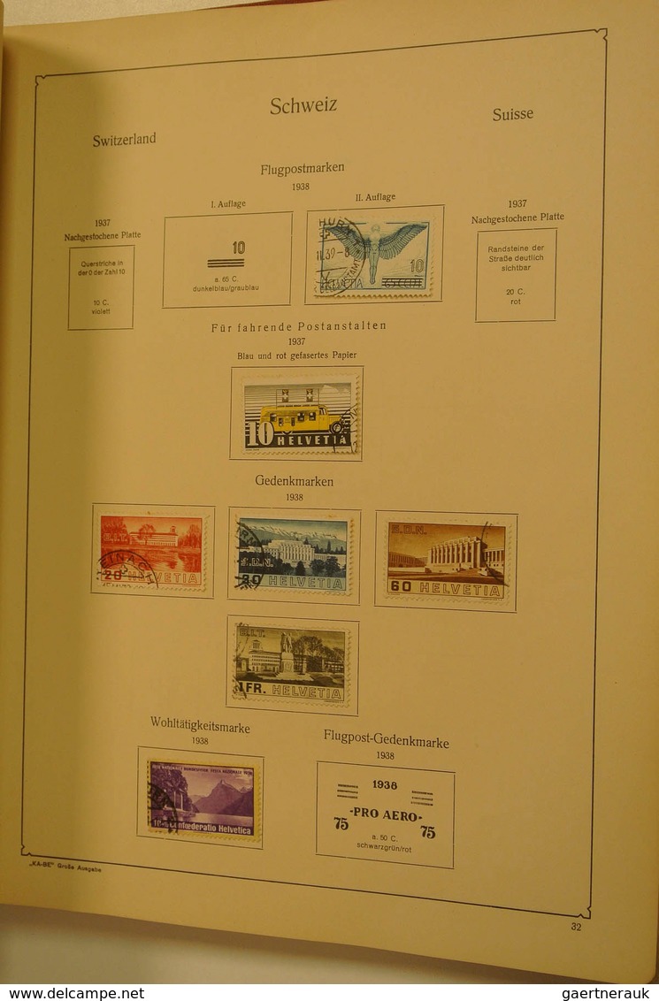 28030 Schweiz: 1851/1970: gestempelte Schweiz Sammlung im KABE Album. Gut gefüllt auch im Klassik-Teil, sp