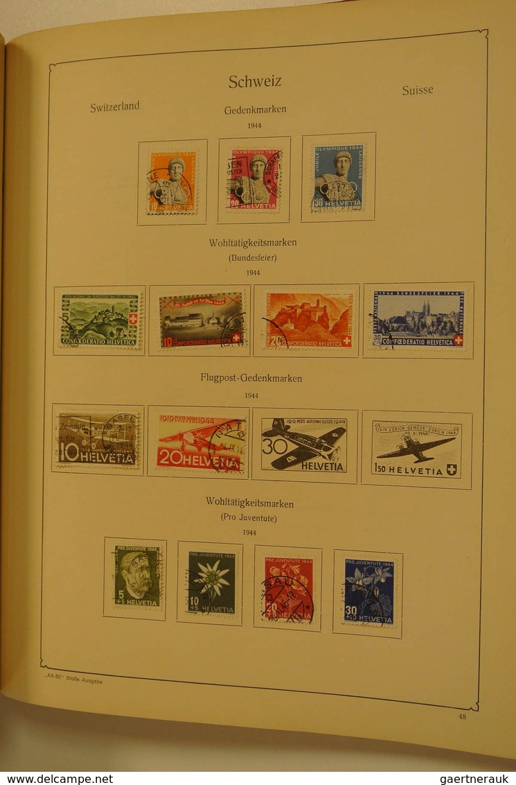 28030 Schweiz: 1851/1970: gestempelte Schweiz Sammlung im KABE Album. Gut gefüllt auch im Klassik-Teil, sp