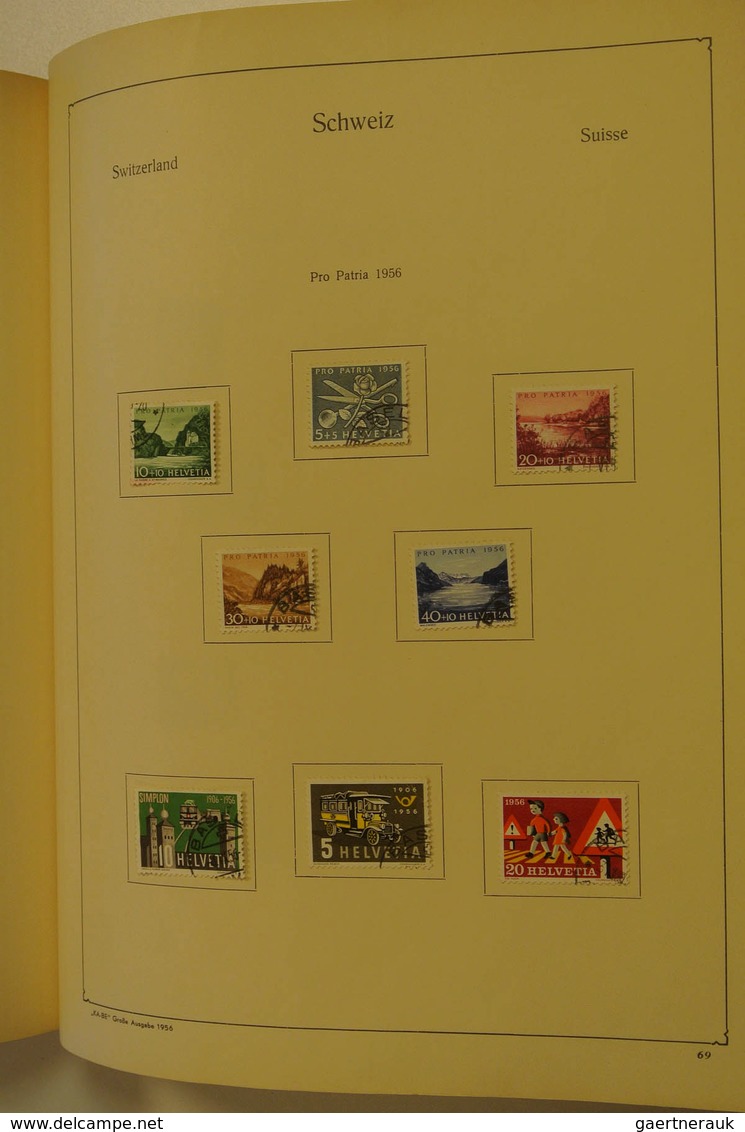 28030 Schweiz: 1851/1970: gestempelte Schweiz Sammlung im KABE Album. Gut gefüllt auch im Klassik-Teil, sp