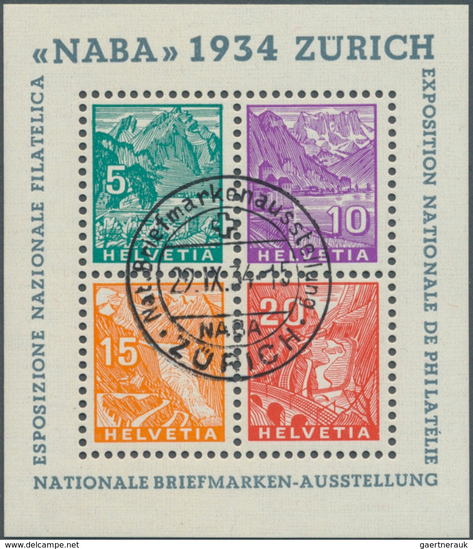 28036 Schweiz: 1854/1967, Gestempelte Und Teils Postfrische Sammlung Im Schaubek-Vordruckalbum, Durchweg G - Neufs