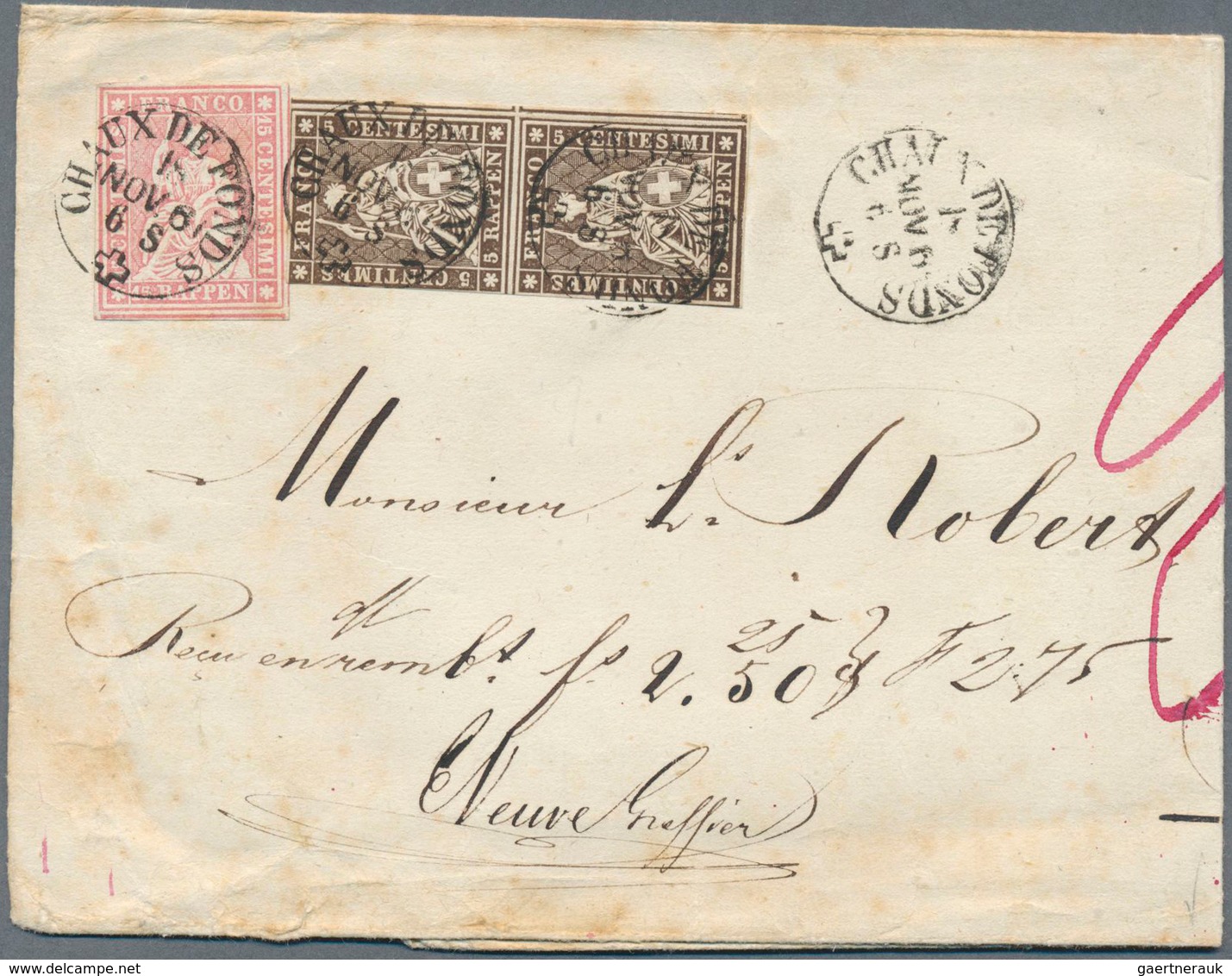 28039 Schweiz: 1855/1862 (ca.), Strubel, Reichhaltige Sammlung Mit Rund 90 Marken Und 60 Belegen, Dabei U. - Neufs