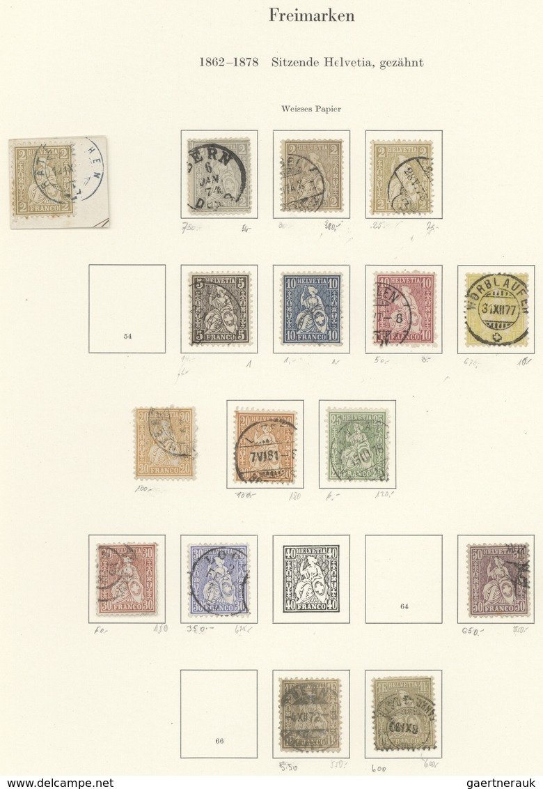 28045 Schweiz: 1864/1980, sehr schöne, gepflegte Sammlung ab Strubel Münchner Druck bis ca. 1980 im DAVO A