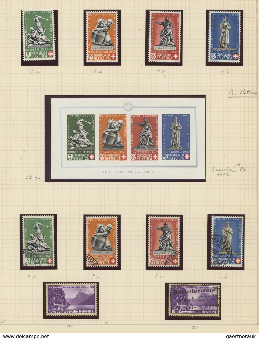 28048 Schweiz: 1870/1990, (ca.), Sammlung Mit Marken In Steckalben, FDCs Und Belegen. Dabei Finden Sich In - Neufs